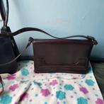 vintage schouder tas bruin, leer, Sieraden, Tassen en Uiterlijk, Tassen | Schoudertassen, Ophalen of Verzenden, Zo goed als nieuw