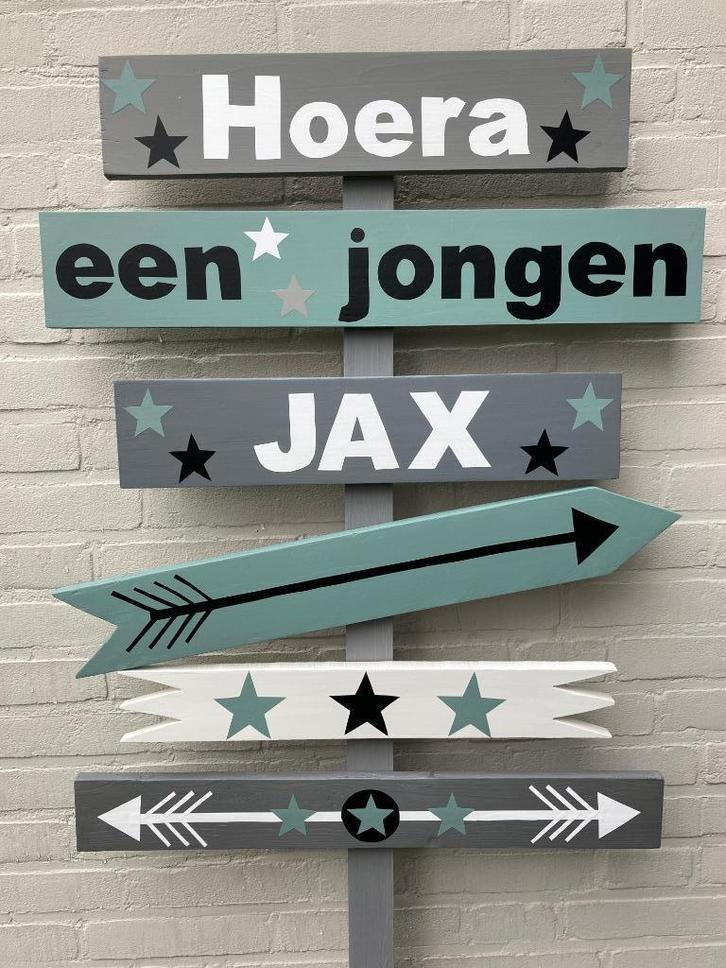 geboorte bord jongen, Kinderen en Baby's, Kraamcadeaus en Geboorteborden, Nieuw, Geboortebord, Ophalen of Verzenden