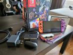 Nintendo Switch Oled Scarlet & Violet Edition, Ophalen, Zo goed als nieuw, Met 1 controller, Switch OLED