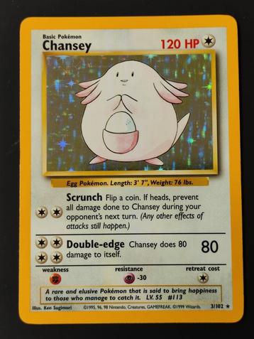 Chansey base set holo wotc  3/102 beschikbaar voor biedingen