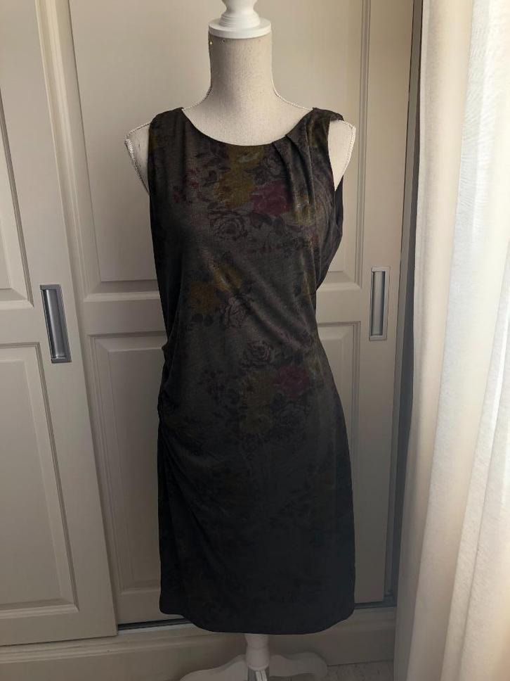 Jurk Maat L van PROMISS bruin met print, Kleding | Dames, Jurken, Zo goed als nieuw, Maat 42/44 (L), Bruin, Knielengte, Ophalen