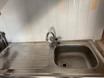 Spoelbak met kraan, Huis en Inrichting, Keuken | Keukenelementen, Ophalen, Gebruikt, 50 tot 100 cm, Minder dan 100 cm
