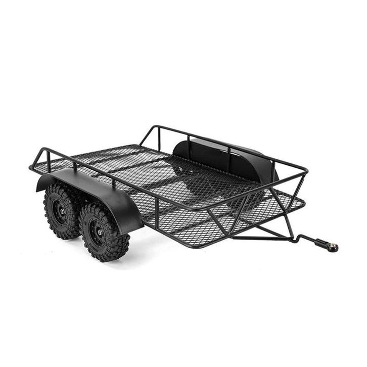 INJORA Metalen Aanhangwagen voor 1/18 RC Crawler TRX4M, Hobby en Vrije tijd, Modelbouw | Radiografisch | Auto's, Nieuw, Auto offroad