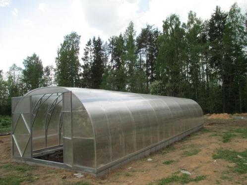 EcoSlideTunnelkas ES 3M /4m x 4M TOT --- 6mm Broeikas, Tuin en Terras, Kassen, Nieuw, Kweekkas, Staal, Polycarbonaat, Verzenden