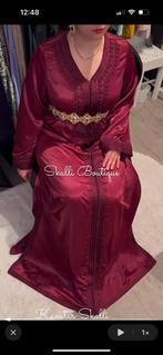 Satijn caftan fushia xl/xxl, Overige typen, Zwart, Maat 46/48 (XL) of groter, Ophalen of Verzenden