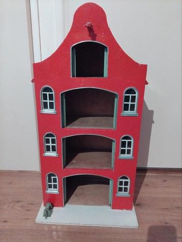 Oud Grachtenpand poppenhuis speelhuis handgemaakt beschikbaar voor biedingen