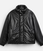 Zara heren puffer jacket met leer effect - Nieuw!, Ophalen of Verzenden, Nieuw, Zwart, Zara