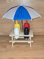 Mini Picknicktafel met Parasol, Ophalen of Verzenden, Zo goed als nieuw
