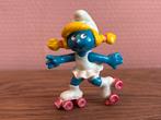 Vintage Smurfin op rolschaatsen – 1983 Peyo / Schleich, Ophalen of Verzenden, Gebruikt