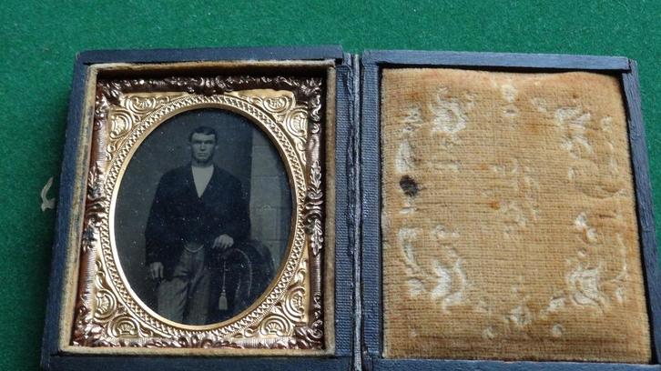 Daguerreotypie  19e eeuw, Antiek en Kunst, Antiek | Overige Antiek, Ophalen of Verzenden