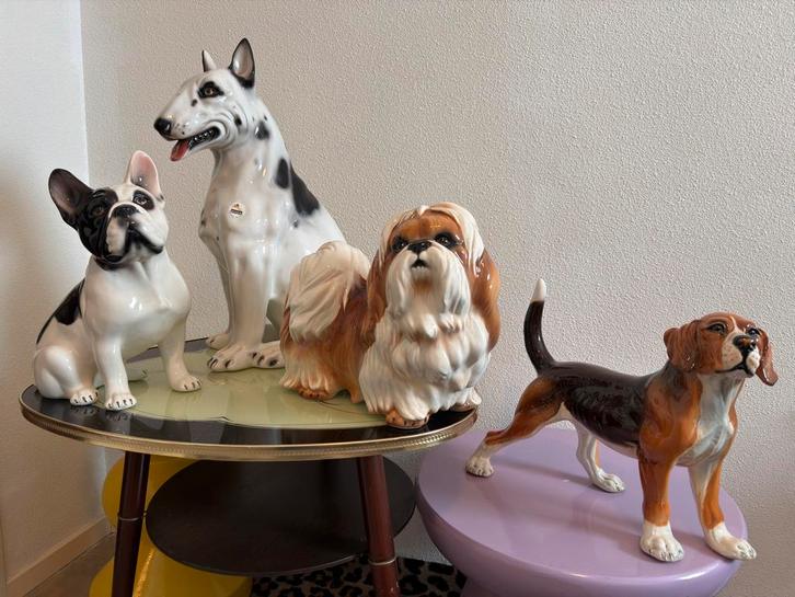Honden beelden keramiek, Verzamelen, Beelden en Beeldjes, Zo goed als nieuw, Overige typen, Ophalen of Verzenden