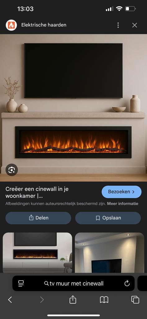 Elektrische Inbouwhaard Cinewall, Huis en Inrichting, Haarden, Nieuw, Elektrische haard, Ophalen of Verzenden