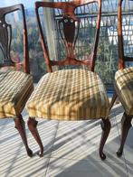 4 Eetkamer Stoelen (vintage) tegen elk bod, Huis en Inrichting, Stoelen, Ophalen, Gebruikt, Bruin, Klassiek