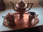Antiek koperen thee of koffieservies., Ophalen of Verzenden