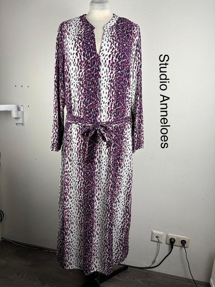 Studio Anneloes Jurk  (mt: 42) 19,3/9198, Kleding | Dames, Jurken, Zo goed als nieuw, Maat 42/44 (L), Blauw, Onder de knie, Ophalen of Verzenden