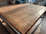 Steenschot Salontafel met Stalen Onderstel, Huis en Inrichting, Tafels | Salontafels, Ophalen, Gebruikt, 100 tot 150 cm, 50 tot 100 cm
