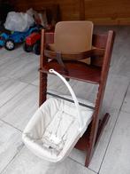 Stokke Tripp Trapp stoel, met newbornset en babyset, Kinderen en Baby's, Kinderstoelen, Ophalen, Gebruikt, Meegroeistoel, Stoelverkleiner