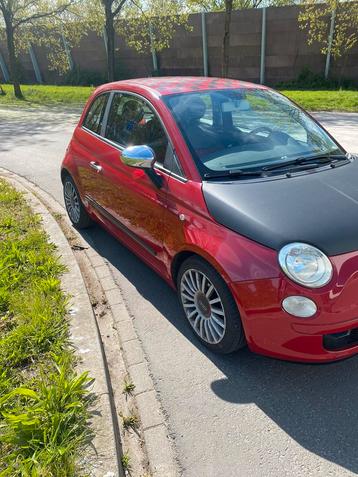 Fiat 500 1.2  POP rally uitvoering Rood zwart sportief 