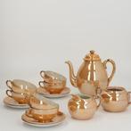Parelmoer Oranje Theeservies met Bamboe Details, Antiek en Kunst, Ophalen of Verzenden