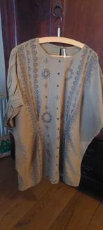 Free People khaki bandana print top S/M, Ophalen of Verzenden, Zo goed als nieuw, Groen, Korte mouw