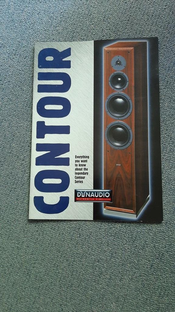 Vintage catalogus Dynaudio Contour speakers uit 1998, Audio, Tv en Foto, Luidsprekers, Nieuw, Front, Rear of Stereo speakers, 120 watt of meer