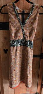 100 % Zijden bohemian Jurk - Made in India maat kleine M, Verzenden, Gedragen, Maat 38/40 (M), Knielengte