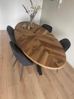 Ovale eettafel, Huis en Inrichting, Ophalen, 100 tot 150 cm, Zo goed als nieuw, Vijf personen of meer