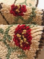 Vintage wollen tapijt loper - kleed crème, Gebruikt, 200 cm of meer, Crème, Rechthoekig