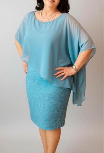 Feestjurk – lichtblauw, maat 40, zo goed als nieuw! beschikbaar voor biedingen