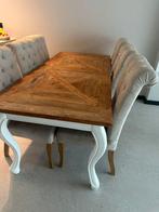 Barok eettafel met stoelen, Ophalen, Gebruikt, Barok, 4 tot 6 stoelen