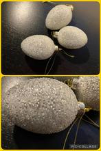 Nieuw/3x glazen eieren zilver/decoratie Pasen, Ophalen of Verzenden, Nieuw