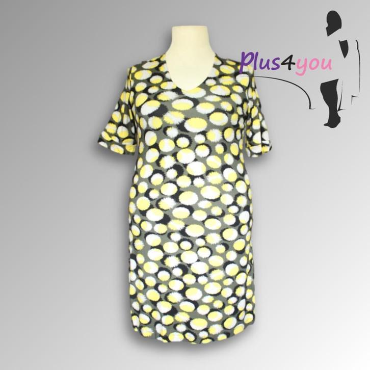 30373 Zgan Jurk stretch Kyra&Co mt 44  K26, Kleding | Dames, Grote Maten, Gedragen, Lingerie of Zwemkleding, Overige kleuren, Ophalen of Verzenden