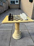 Marmer Schaakbord met Stukken, Antiek en Kunst, Ophalen of Verzenden