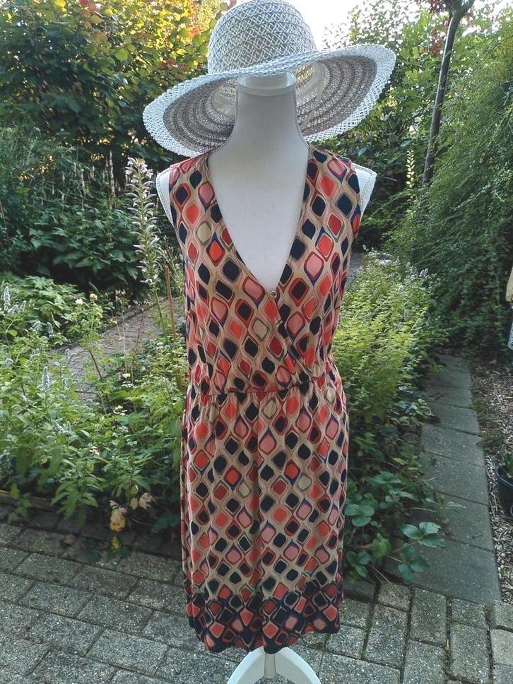 Zomers jurkje 🏵️ SAS LA FEE Mt 38 🏵️ Gevoerd RETRO LOOK, Kleding | Dames, Jurken, Zo goed als nieuw, Maat 38/40 (M), Blauw, Knielengte