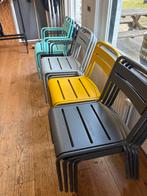 13x EMU Star terrasstoelen + 4 terrastafels, Ophalen, Gebruikt, Metaal, Stapelbaar