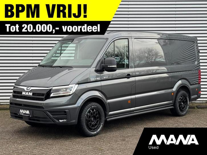 MAN TGE 35 2.0 3.180 180PK 4x4 Automaat OFFROAD LED Sperdiff, Auto's, Bestelauto's, Bedrijf, Te koop, 4x4, ABS, Achteruitrijcamera