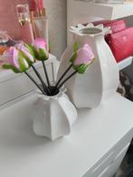 Riviera Maison vazen set, Huis en Inrichting, Overige materialen, Wit, Ophalen of Verzenden, Zo goed als nieuw