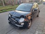 Fiat 500C 1.2i lounge cabrio (bj 2014), Auto diversen, Schadeauto's, 1242 cc, Zwart, Handgeschakeld, Hatchback