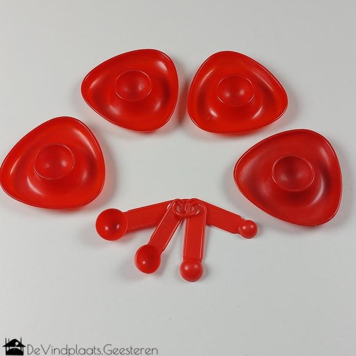 Vintage eierdopjes en maatlepels, Antiek en Kunst, Curiosa en Brocante, Ophalen of Verzenden