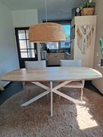 Deens ovale mangohouten eettafel, Huis en Inrichting, Tafels | Eettafels, Ophalen, Alle, 50 tot 100 cm, Zo goed als nieuw