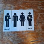 Toilet stickers man vrouw, Verzamelen, Biermerken, Ophalen of Verzenden, Zo goed als nieuw, Overige merken