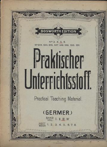 Bo1992 bladmuziek germer --- praktische lesstof voor piano   beschikbaar voor biedingen