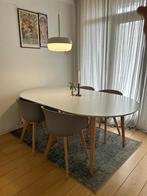 Kave Home Oqui, uitrekbare eettafel 120x(200)120, Ophalen, Gebruikt, Vijf personen of meer, Rechthoekig