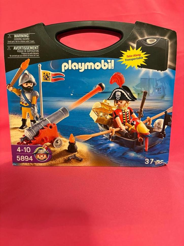 Playmobil Meeneemkoffer piraten set 5894, Kinderen en Baby's, Speelgoed | Playmobil, Nieuw, Complete set, Ophalen of Verzenden