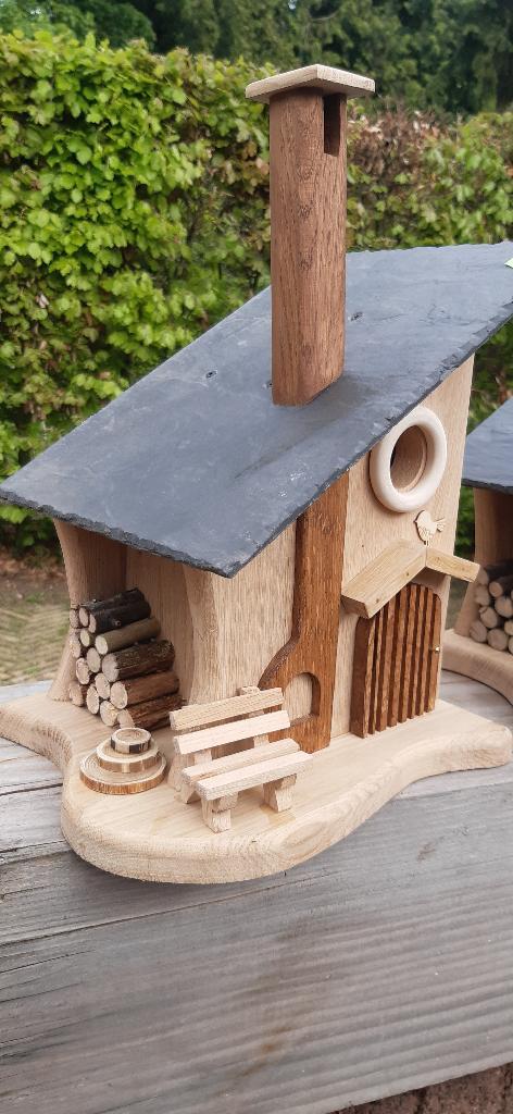 Luxe vogelhuis/nestkast met leisteen dak, Tuin en Terras, Vogelhuisjes en Vogelbaden, Nieuw, Ophalen of Verzenden