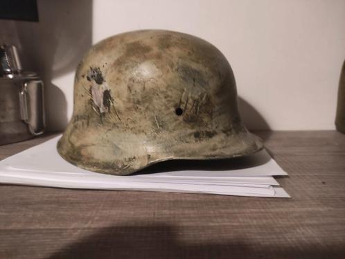 Originele na oorlogse feuerwehr/brandweer Stahlhelm, Verzamelen, Militaria | Tweede Wereldoorlog, Overige soorten, Helm of Baret