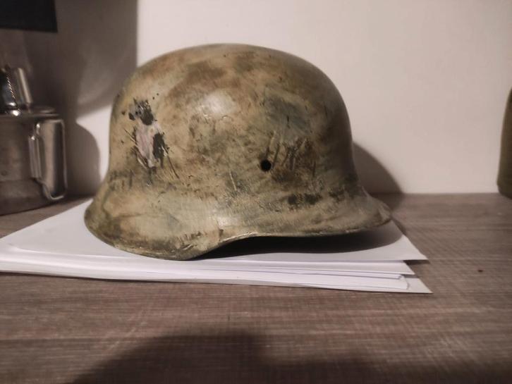Originele na oorlogse feuerwehr/brandweer Stahlhelm, Verzamelen, Militaria | Tweede Wereldoorlog, Overige soorten, Helm of Baret