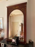 Antieke Mahonie Empire spiegel met bronzen beslag - ca. 1900, Antiek en Kunst, Ophalen, Rechthoekig, 50 tot 100 cm, 150 tot 200 cm