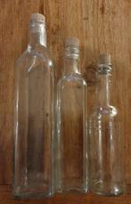 3 stuks flesjes met kurk., Ophalen of Verzenden