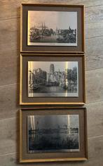 Set van 3 RVS Gravures Rotterdam, Nijmegen & Alkmaar, Antiek en Kunst, Ophalen of Verzenden